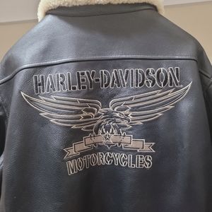 Harley-Davidson Leather Aviator Bomber Jacket.